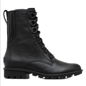 Sorel Phoenix Lace Black Combat Boots NWT size 8.5